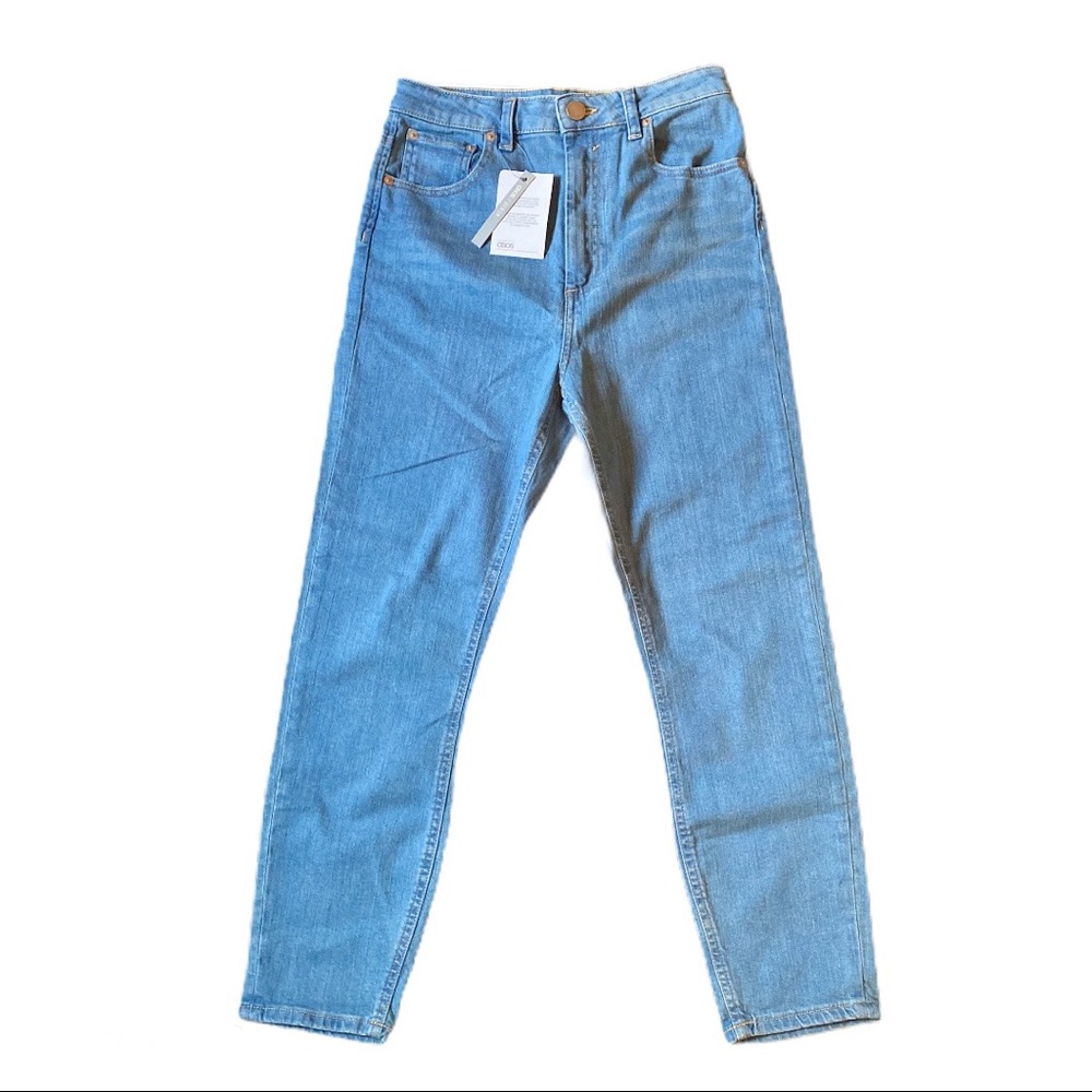 🆕 ASOS HIGH WAIST JEANS - Picture 1 of 7
